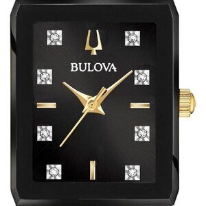 Bulova Women's Quadra Quartz Gold Stainless Steel Watch 20MM 97P135